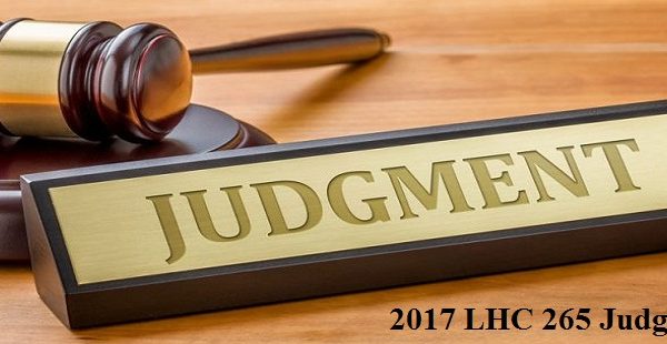 2017 LHC 265 Judgments Quashing of FIR Mumtaz Hussain Vs The State